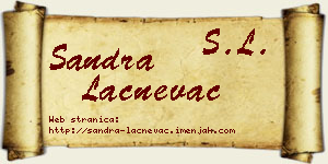 Sandra Lačnevac vizit kartica